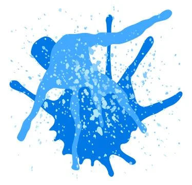 Colorful splashes of paint Stock Illustration