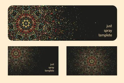 Colorful splashes template Stock Illustration