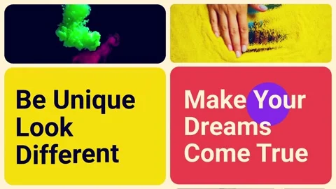 Colorful Split Screen Slideshow 库存 After Effects