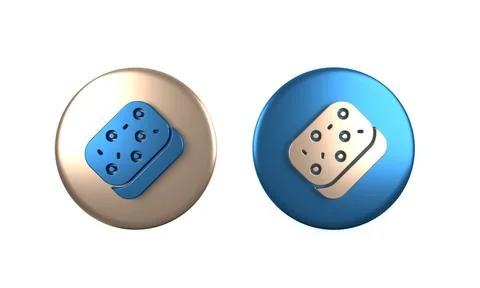 Colorful Sponge with bubbles icon isolated on white background. Wisp of bas.. Stock Illustration