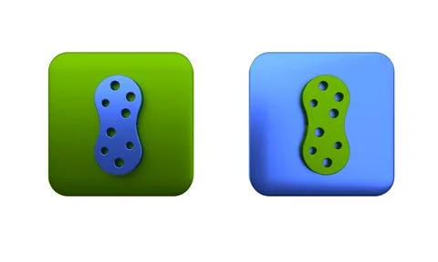 Colorful Sponge with bubbles icon isolated on white background. Wisp of bas.. Stock Illustration