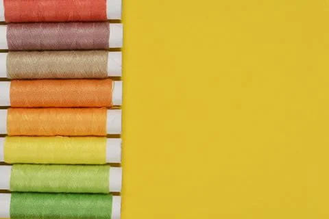 Colorful spools of thread 写真素材