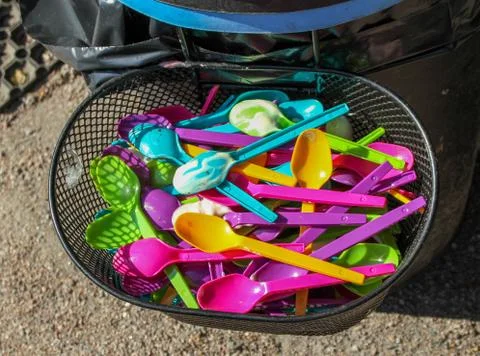 Colorful spoons Stock Photos