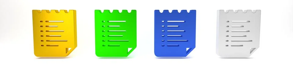 Colorful Sport training program or fitness plan icon isolated on white back.. Ilustración de archivo