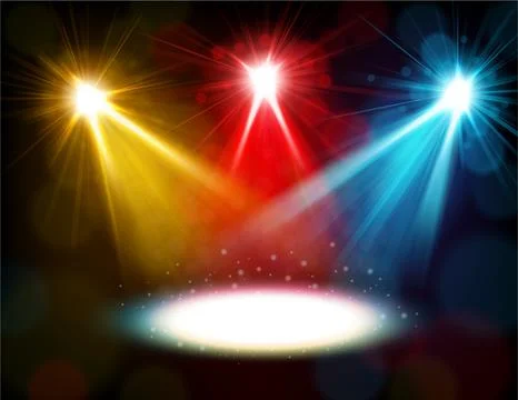 Colorful Spotlight Background, Vector Illustration Stock Illustration