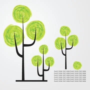 Colorful spring tree Illustrazione stock