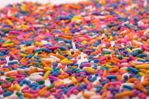 Colorful sprinkles isolated on a White background Stock Photos