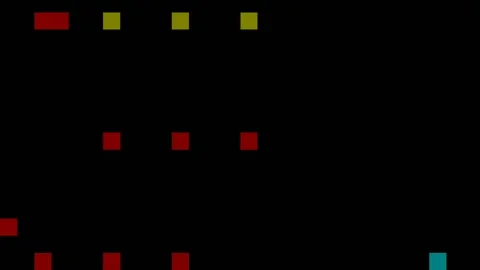 Colorful square 8 bit pixel background, pixel cube Stock Footage 136959195
