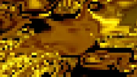 Colorful square 8 bit pixel background, pixel cube Stock Footage 136989318