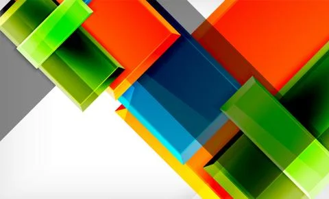 Colorful square and rectangle blocks background Illustrazione stock