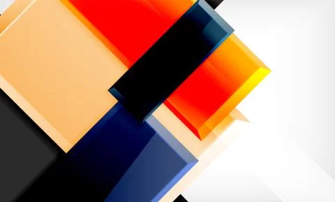 Colorful square and rectangle blocks background Illustrazione stock
