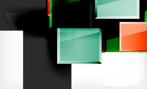 Colorful square and rectangle blocks background Stock Illustration