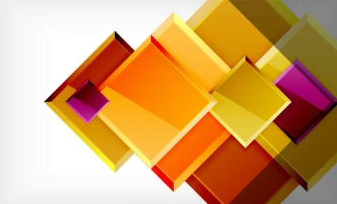 Colorful square and rectangle blocks background Illustrazione stock