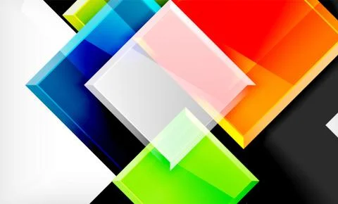 Colorful square and rectangle blocks background Stock Illustration