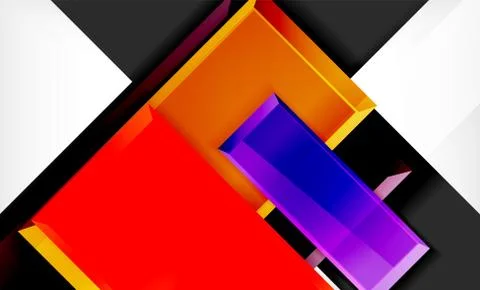 Colorful square and rectangle blocks background 库存插图