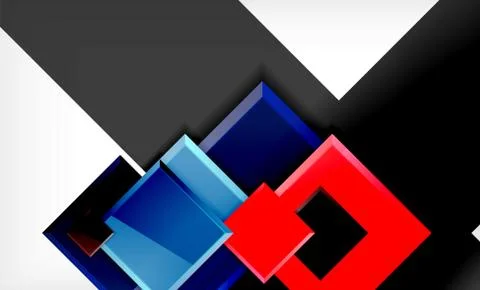 Colorful square and rectangle blocks background 库存插图