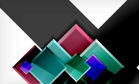 Colorful square and rectangle blocks background 库存插图