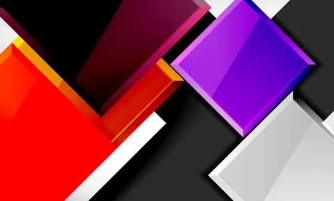 Colorful square and rectangle blocks background Stockillustratie