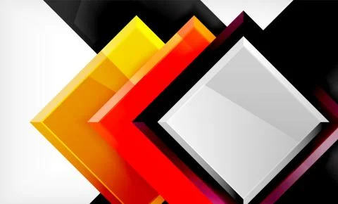 Colorful square and rectangle blocks background Illustrazione stock