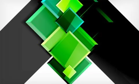 Colorful square and rectangle blocks background Illustrazione stock