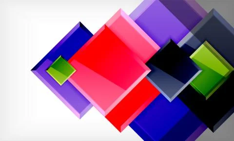 Colorful square and rectangle blocks background Illustrazione stock