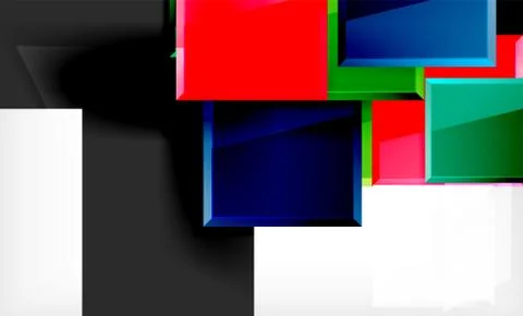 Colorful square and rectangle blocks background Stock Illustration