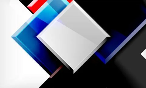 Colorful square and rectangle blocks background Illustrazione stock