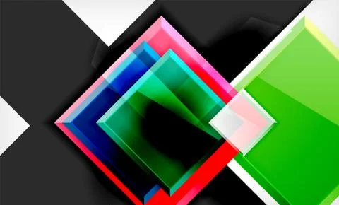 Colorful square and rectangle blocks background Illustrazione stock