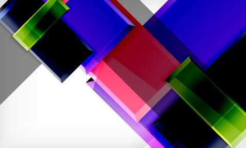 Colorful square and rectangle blocks background Stockillustratie
