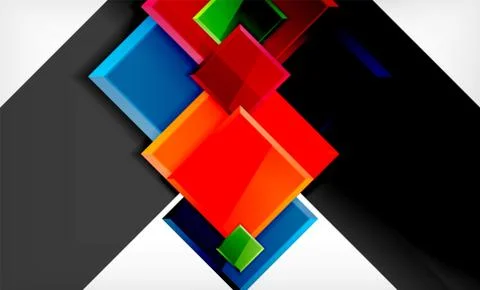 Colorful square and rectangle blocks background Illustrazione stock