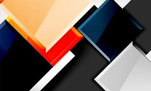 Colorful square and rectangle blocks background Stock Illustration