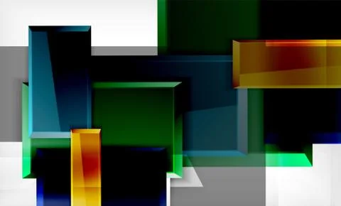 Colorful square and rectangle blocks background Illustrazione stock