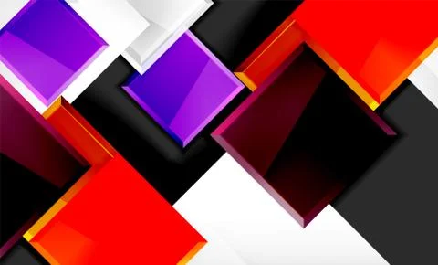 Colorful square and rectangle blocks background Stock Illustration