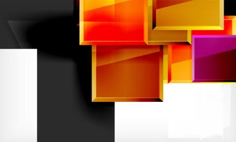 Colorful square and rectangle blocks background Stock Illustration