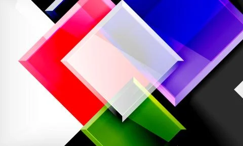 Colorful square and rectangle blocks background Stock Illustration