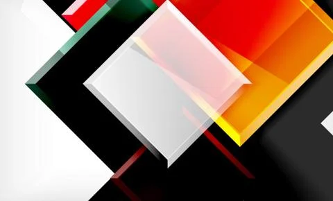 Colorful square and rectangle blocks background Illustrazione stock