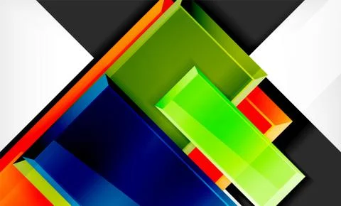 Colorful square and rectangle blocks background Illustrazione stock