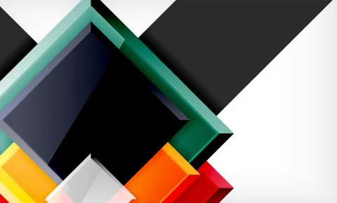 Colorful square and rectangle blocks background Stockillustratie