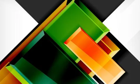 Colorful square and rectangle blocks background Illustrazione stock