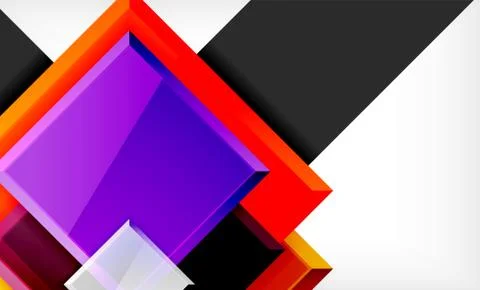 Colorful square and rectangle blocks background Illustrazione stock