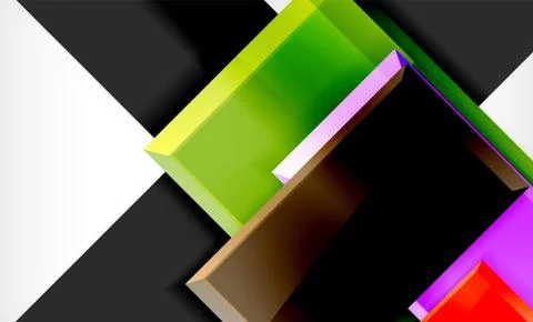 Colorful square and rectangle blocks background Stock Illustration