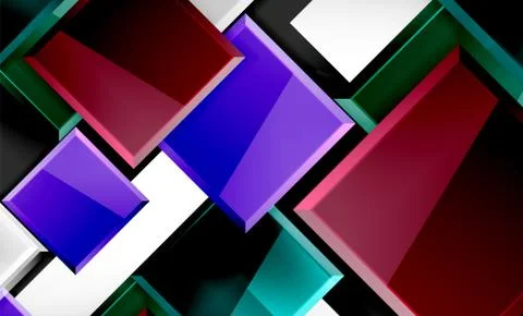 Colorful square and rectangle blocks background Stock Illustration