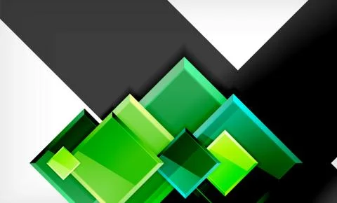 Colorful square and rectangle blocks background Illustrazione stock