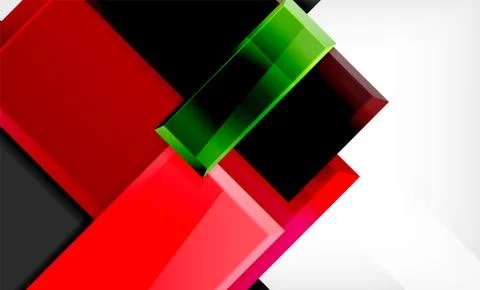 Colorful square and rectangle blocks background Stockillustratie