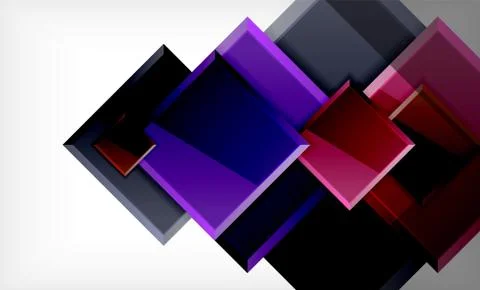 Colorful square and rectangle blocks background Illustrazione stock