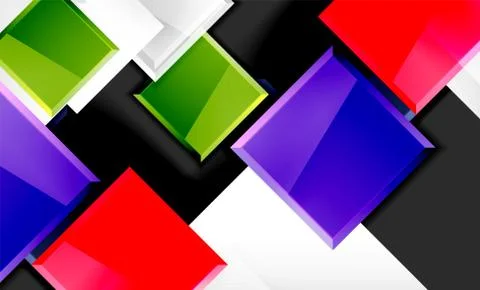Colorful square and rectangle blocks background Stock Illustration