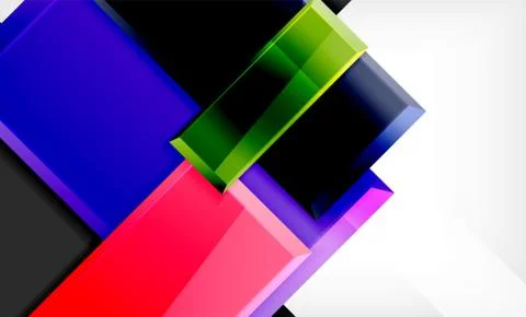 Colorful square and rectangle blocks background Stock Illustration