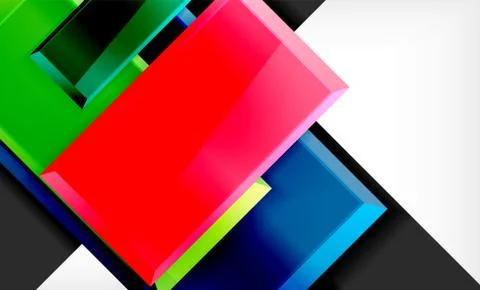 Colorful square and rectangle blocks background 库存插图