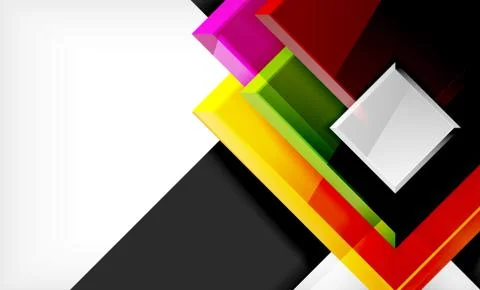 Colorful square and rectangle blocks background Stock Illustration