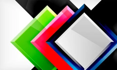 Colorful square and rectangle blocks background Illustrazione stock